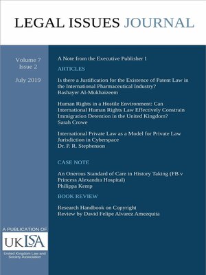cover image of Legal Issues Journal 7(2)